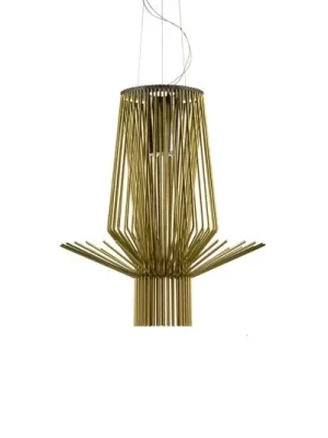 Foscarini Allegretto Assai závěsné světlo, zlatá Vysoce Kvalitní