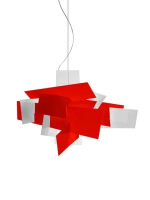 Foscarini Big Bang LED závěsné světlo, červené, Ø 96 cm Nakupujte Hned