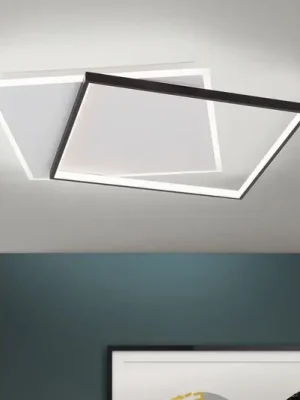 LED stropní světlo Emanuel, bílá/černá Zlevněný
