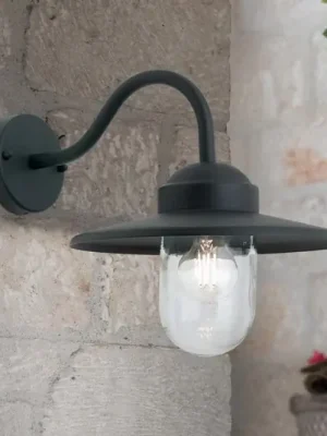 Venkovní nástěnné svítidlo Edward ve vintage stylu v antracitové barvě Originální
