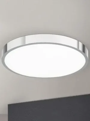 LED stropní svítidlo Bully, chrom, Ø 28 cm Rychlé Dodání