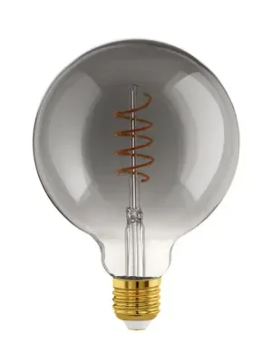 Vysoce Kvalitní LED žárovka E27 G125 4W černá-průhledná
