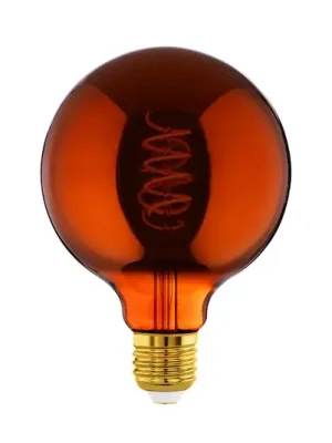 Oblíbený LED globe E27 G125 4W 2 000 K filament měď