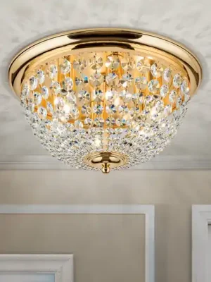 Stropní svítidlo Plafond, zlaté/průhledné, Ø 47 cm Sleva