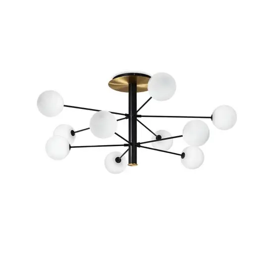 Ideal Lux Cosmopolitan černá/mosaz 10fl Ø 124 Top Prodej