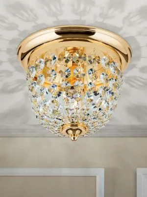 Stropní svítidlo Plafond, zlaté/průhledné, Ø 26 cm Speciální Cena