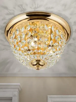 Stropní svítidlo Plafond, zlaté/průhledné, Ø 35 cm Horká Nabídka