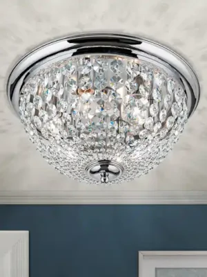 Originální Stropní svítidlo Plafond, chrom/průhledné, Ø 47 cm