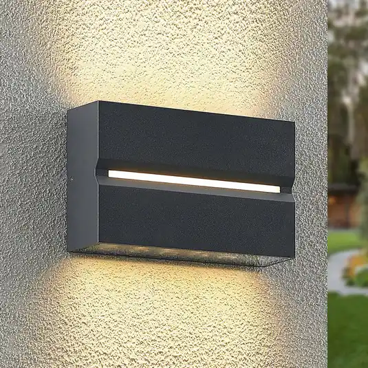 Venkovní nástěnná lampa Prios Itarion LED, čiré stínítko Ověřený