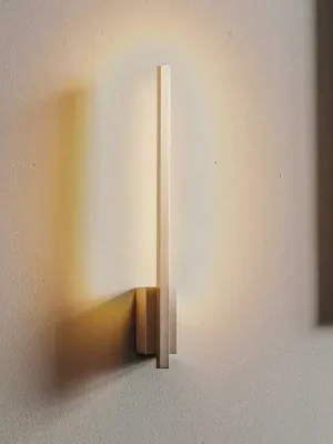 Oblíbený Nástěnné svítidlo Quitani LED Tolu, vertikální, nikl, výška 45 cm