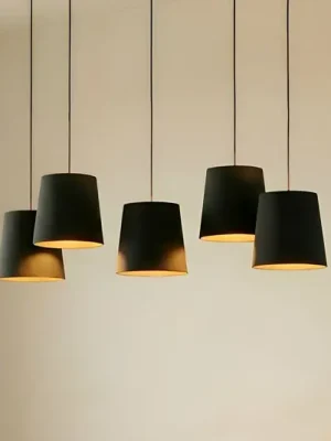 Závěsné svítidlo Lucande Thamila, černá barva, železo Sezónní Sleva