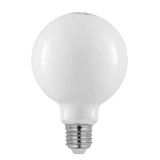 Nejprodávanější LED žárovka G95 E27, 4 W, 2 700 K, opálová, stmívatelná