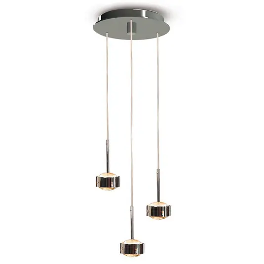 Cenová Bomba Závěsné svítidlo Puk Drop Trio, chrom, 3 světla, G9
