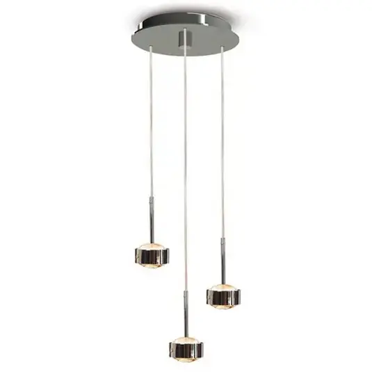 Finální Výprodej Závěsné svítidlo Puk Drop Trio, matný nikl, 3 světla, G9