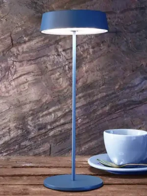 LED stolní lampa Miram s baterií stmívatelná modrá Zlevněný