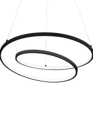 Vrácení Zdarma Ideal Lux Oz LED závěsné světlo Ø 80 cm černé