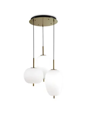 Ideal Lux Umile LED závěsné 3 zdroje mosaz/bílá Nejlepší Volba