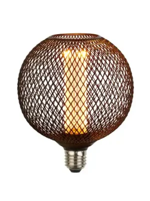 LED žárovka E27 Mesh 3,5W 1 800K Ø12cm černá Odeslání Ihned