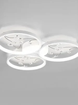 Stropní svítidlo LED Groovy třísvětelné bílé 4 000K Levný