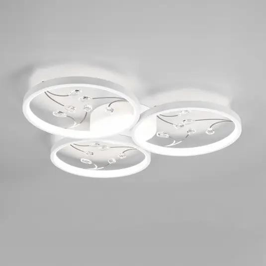 Stropní svítidlo LED Groovy třísvětelné bílé 4 000K Levný