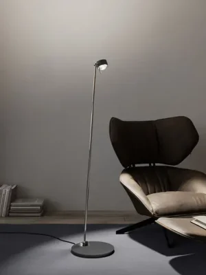 Puk! 80 Floor LED čočky čirá/matná, antracit/chrom Jen Po Omezenou Doba