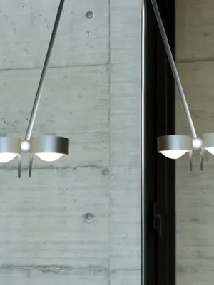 Bezpečná Platba Závěsné světlo PUK CEILING, 4-ramenné, chrom matný, 80 cm