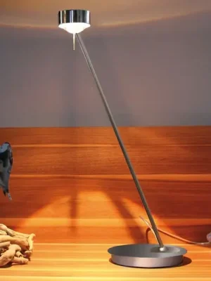 Stmívatelná stolní lampa PUK TABLE, chrom Jen Po Omezenou Doba