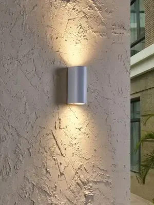 Venkovní nástěnné svítidlo Prios Tetje, bílé, kulaté, 16 cm Speciální Cena