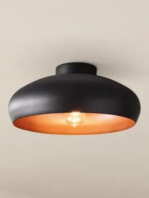 Akce Stropní světlo Mogano z kovu, Ø40cm, černá
