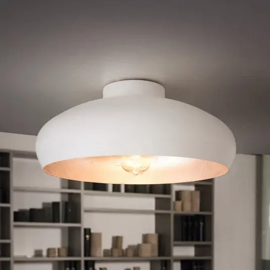 Stropní světlo Mogano z kovu, Ø40cm, bílá Horká Nabídka