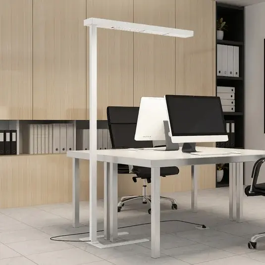 Kup Teď Arcchio LED kancelářská stojací lampa Susi, bílá, senzor, dotykový stmívač