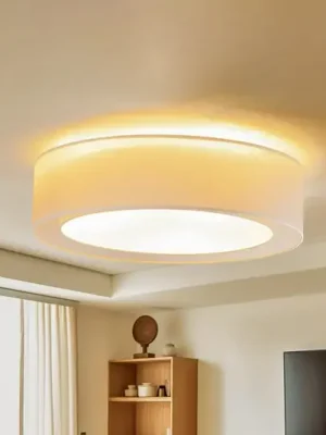Euluna Tibu stropní světlo, textil, Ø50cm, ecru Odeslání Ihned