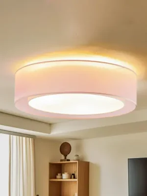 Euluna Tibu stropní světlo, textil, Ø50cm, růžová Dokud Zásoby Vydrží