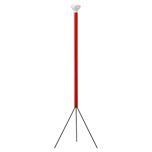 Nová Kolekce Stojací lampa FLOS Luminator, červená, výška 189 cm, kovová