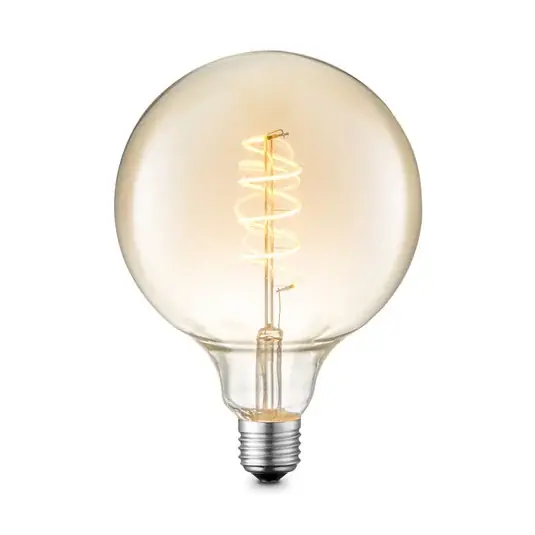 Lucande LED žárovka E27 G125 4W 2700K stmívatelné jantarová Akční Nabídka