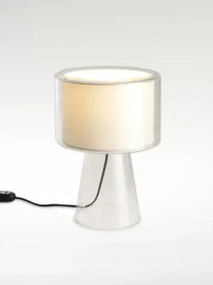 Stolní lampa MARSET Mercer, polyester, Ø 29 cm Vysoce Kvalitní
