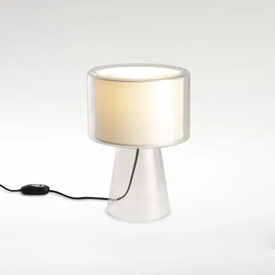 Stolní lampa MARSET Mercer, polyester, Ø 29 cm Vysoce Kvalitní