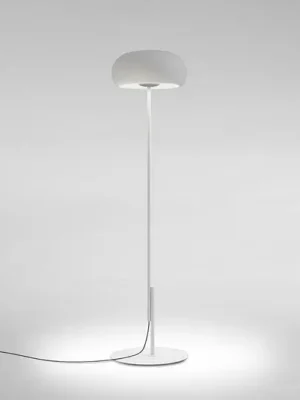 Stojací lampa MARSET Vetra LED, bílý rám Časově Omezené