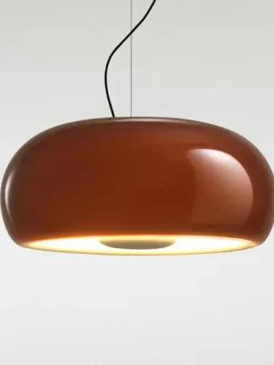 Značkový Závěsné svítidlo MARSET Vetra LED, Ø 43 cm, jantarová barva