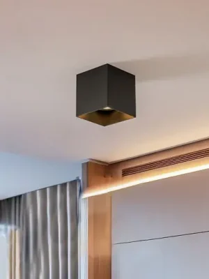 Akční Cena Downlight Cobble v hranatém provedení, černý