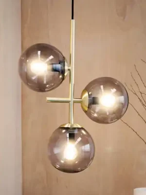 Dyberg Larsen Como závěsné svítidlo, 3 světla, mosaz Must-Have