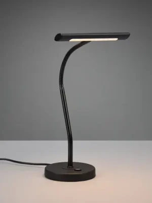 Nízká Cena Stolní lampa Curtis s ohebným ramenem a stmívačem černá