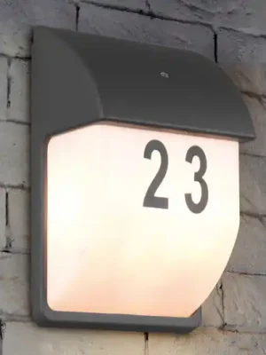 Světlo domovního čísla Mersey se soumrakovým senzorem Aktuální