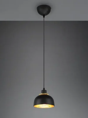 Vysoce Kvalitní Závěsné svítidlo Punch černé/zlaté jedno světlo Ø 18 cm