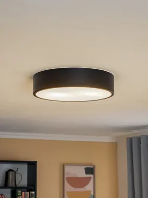 Super Cena Stropní světlo Kimban z kovu, Ø 36 cm, černé