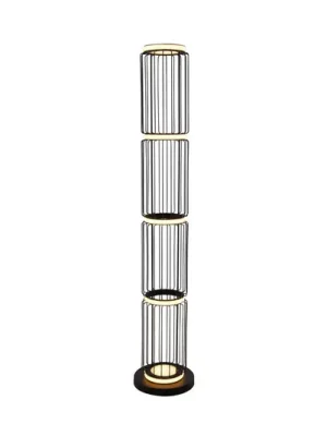Super Cena LED stojací lampa Cage v klecovém designu