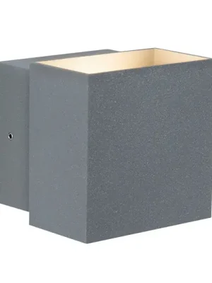 Venkovní nástěnné svítidlo Paulmann Cybo LED, 2 700 K, 10x10 cm, šedé Značkový