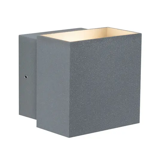 Venkovní nástěnné svítidlo Paulmann Cybo LED, 2 700 K, 10x10 cm, šedé Značkový