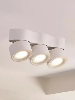 Arcchio LED stropní reflektor Rotari, čočky, 3 světla, bílý Přímo Od Výrobce