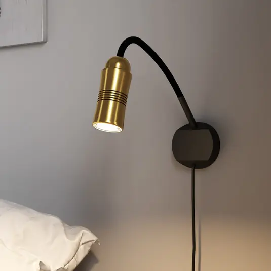 Neo! Flex Hotel II LED nástěnné světlo mosaz/černá Víkendová Akce